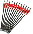 12pcs 20 Inch Crossbow Bolts Carbon Arrows Archery Hunting Half Moon Nock Arrows