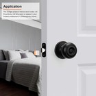 10 Packs Black Interior Door Knob  Matte Black Door Knob Interior Privacy
