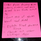 Vintage Letterpress Printing Blocks Wood Metal Letters Numbers Mixed Lot 36