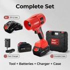Wood Ranger Power Leaf Blower 21v Cordless Blower  2x 4 0ah Red