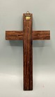 Vintage Wood   Metal Crucifix Inri Jesus Cross Wall Catholic Religious Decor