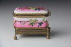 Antique French Hand Painted And Enameled Hinged Box W  Drawer - Circa 1800s