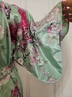 Sakurai Shoji Vintage Geisha Girl Print Satin Kimono Style Robe Sz 45 Loungewear