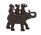 Polystone Elephant Decorative Sculpture Home Decor Statue  Accent Figurine 10   