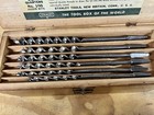 Vintage Complete Set Stanley Russell Jennings 3 Tier Box Auger Brace Drill Bits 