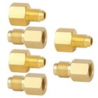 R12 R134a Refrigerant Tank Adapters For Charging Tools Vacuum Pump Port 6pcs