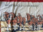 Vintage 1986 Budweiser Clydesdales Towel 30   x60    R a  Briggs World Famous Beer