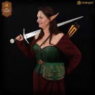 Elven Leather Pouch Larp Cosplay Elvish Costume Healer Ranger Outfit Accessory