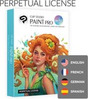 Clip Studio Paint Pro - Version 4   Perpetual Lic - Retail Pack W  Bonus Brushes
