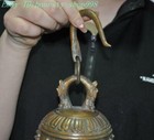 8 4  Chinese Buddhism Temple Bronze Animal Dragon Statue Bell Chung Chimes Clock