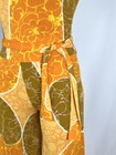Vintage Elizabeth Stewart Size 10 12 Orange   Brown  70s Floral Jumpsuit 