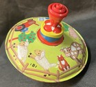 Vintage Spinning Top Tin Toy   Lbz   Pre-owned    Farm Themed Works