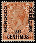 4205 Morocco  British Post Office Sg146 20 Centimos Orange  1931  Sc 65 Mi129 Fi