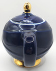 Vintage Hall Cobalt Blue With Gold Trim Teapot