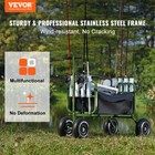 Vevor Beach Fishing Cart Foldable Fishing Trolley 300 Lbs With Balloon Tires