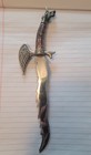 Fantasy Unicorn Dagger Medieval Sword Renaissance Jagged Blade - 10 Inches