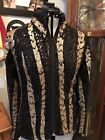 Western Pleasure Horsemanship Showmanship Parade Black   Gold Sequin Show Jacket