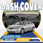Molded Dash Cap Dashboard Cover Overlay For 2011-2014 Hyundai Sonata Matte Black
