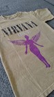 Nirvana In Utero Live  93 Graphic T-shirt Beige Tan Purple Angel Print Size S