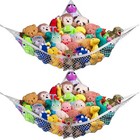 Stuffed Animal Hammock Net  2-pack  - Corner Hanging Mesh Toy Organizer For 