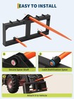 3000 Lbs Quick Attach Hay Spear 49in For Tractor Skid Steer Square Bales  Orange