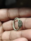 Ancient Bronze Ring Genuine Roman Byzantine Ornamented Collectible Dark Patina
