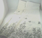 Pottery Barn Kid Natalie Crib Bed Skirt Dust Ruffle Gray White Nursery 28x52x16