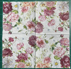 Two Single Cocktail Napkins For Decoupage Floral Spring Summer Peonies Peony