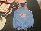 Vintage Baby Bib Mixed Lot Plus Infant Jumper   Bonnet