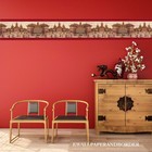 Raymond Waites Chinoiserie Pagoda Emperor s Palace Oriental Wallpaper Border