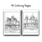 Victorian Houses Coloring Book   Adult Coloring Books   Old House Coloring Pages