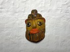 Ancient Phoenician Mosaic Glass Face Amulet Pendant  38mmx60mm 