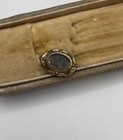 Antique Georgian victorian  Tiny Mourning Beveled Glass Element  For Repurpose