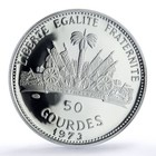 Haiti 50 Gourdes Woman And Child Km-105 Pr 69 Pcgs Silver Coin 1973