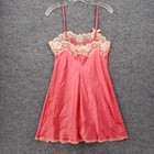 Vintage Victorias Secret Slip Dress Womens M Pink Mini Cami Lace Coquette Y2k