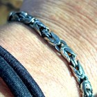 Byzantine Dragon 7 5  Bali Bracelet Silver Tone Stainless Steel High End Look