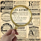 Vintage Magnifying Glass 10x Magnifying Glass Wood Antiquebrass Magnifier