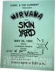 Nirvana  Skin Yard   Bible Stud Concert Flyer  may 26  1989 