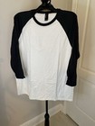 Hanes 5937 Authentic Long Sleeve Cotton T-shirt Large Size 