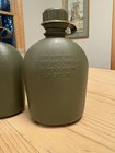 Vintage Us Military 1 Quart Plastic Canteen 1978 R d Molders Od Green Set Of 2