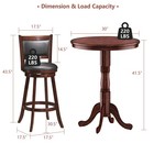 Costway 3pcs Pub Table Set 30  Round Bar Height Table   2pcs Swivel Bar Stools