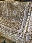 Bobbin Lace Tablecloth Butterfly   Daisy Pattern White Tablecloth 104x78   