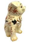 Puppy Dog Figurine Takahashi With Flower Arabesque Design Mid Century 5-1 2 
