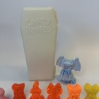 Vtg Lot Of 16 Crazy Bones Figures   Coffin Holder