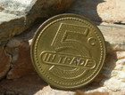 Old San Carlos  Arizona  gila Co  Native American Indian Trading Post 5c  Token