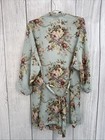 Victoria s Secret Slip Nightgown Robe Set Medium Blue Floral Intimate 90 Vintage