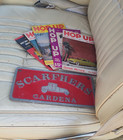 Rare Vintage Scarfhers Gardena Car Club Plaque Vintage Automobilia Hot Rod Sign