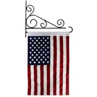 Us Flag American Flags For Outside House Holder Kit Wall Art Hanging Decor