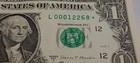 2017  1 Federal Reserve Note Star Note Serial 00012268  One Dollar Bill   Low  