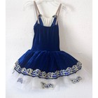 Revolution Ballet Tutu Girls Xlc Midnight Blue Ivory Velvet Sequin Dance Costume